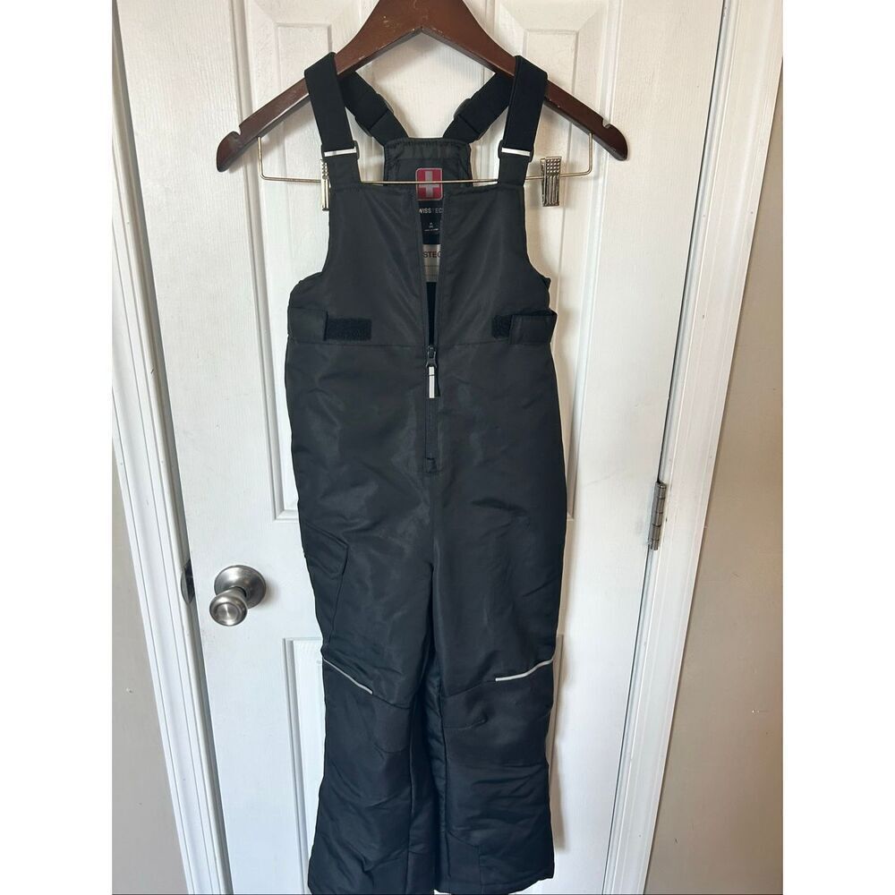SWISS TECH Kids Insulated Snow pants Bib Overall Pants Water Resistant M 8